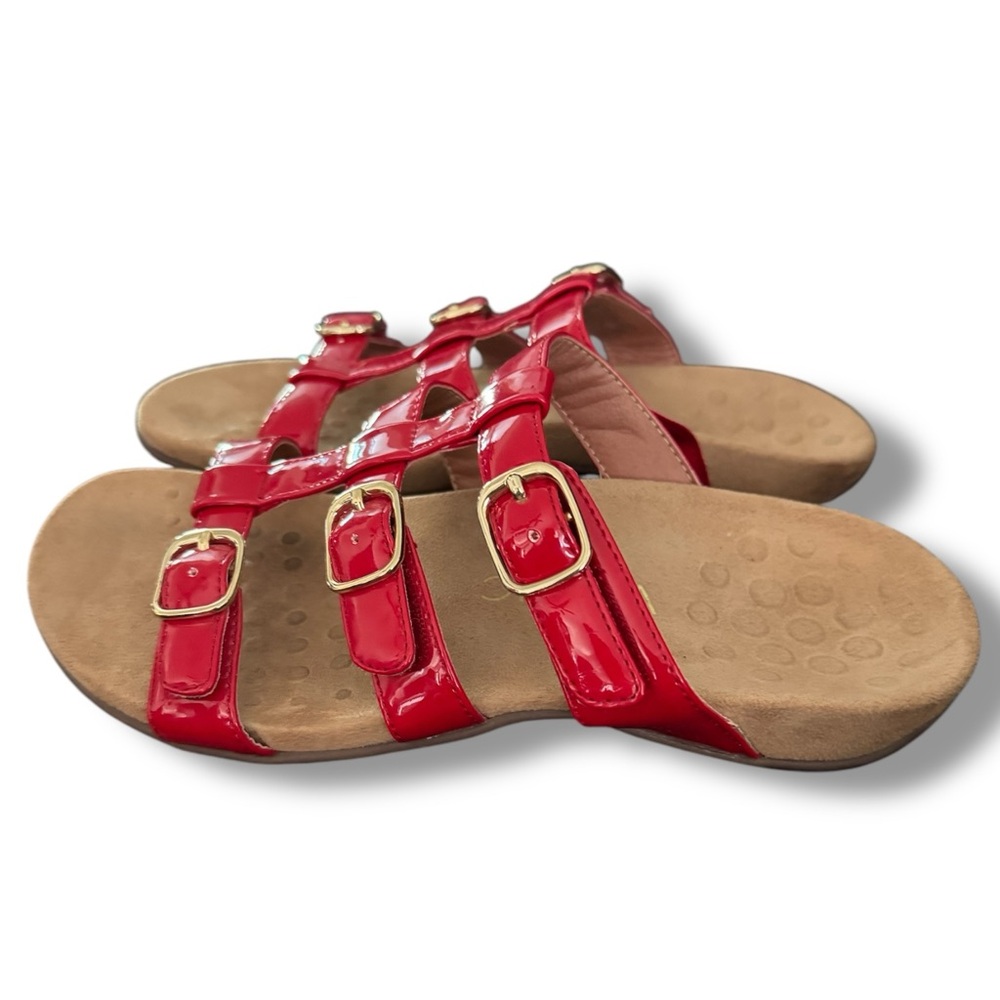 Vionic Red Strappy Sandals - Picture 2 of 4